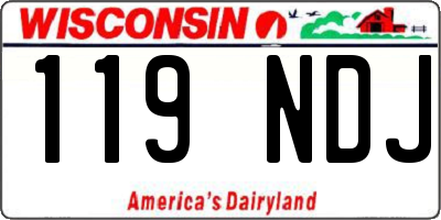 WI license plate 119NDJ