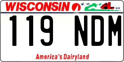 WI license plate 119NDM
