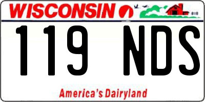 WI license plate 119NDS