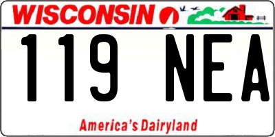WI license plate 119NEA
