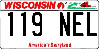 WI license plate 119NEL