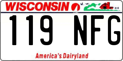 WI license plate 119NFG