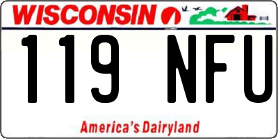 WI license plate 119NFU