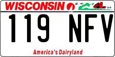 WI license plate 119NFV