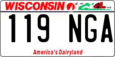 WI license plate 119NGA