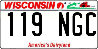 WI license plate 119NGC