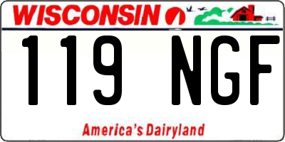 WI license plate 119NGF