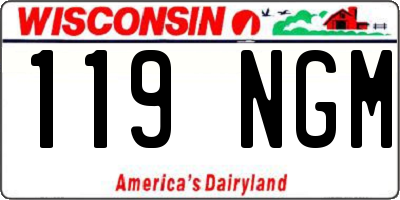 WI license plate 119NGM