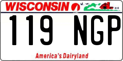 WI license plate 119NGP