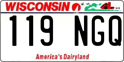 WI license plate 119NGQ