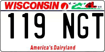 WI license plate 119NGT
