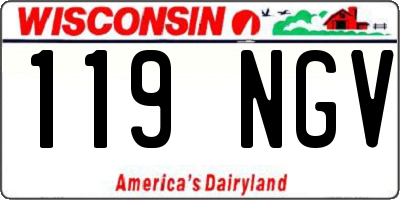 WI license plate 119NGV