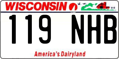 WI license plate 119NHB