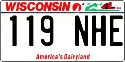WI license plate 119NHE