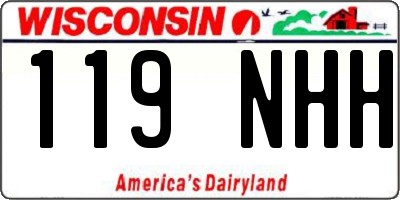 WI license plate 119NHH