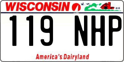 WI license plate 119NHP