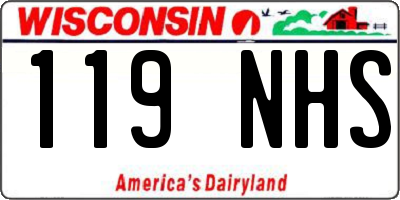 WI license plate 119NHS