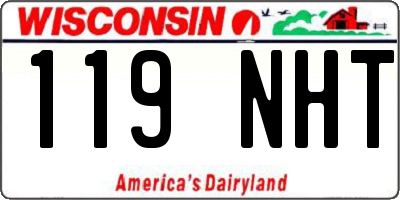 WI license plate 119NHT