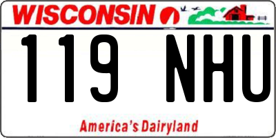 WI license plate 119NHU