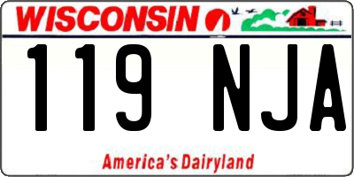 WI license plate 119NJA