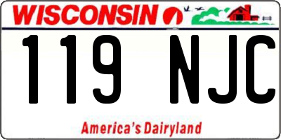 WI license plate 119NJC