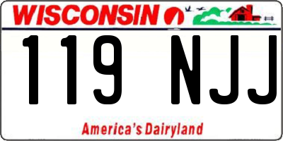 WI license plate 119NJJ