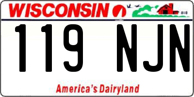 WI license plate 119NJN