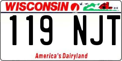 WI license plate 119NJT