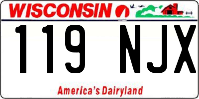 WI license plate 119NJX