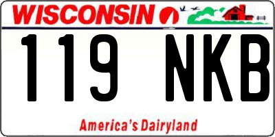 WI license plate 119NKB