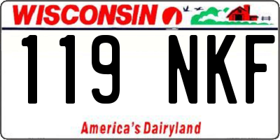 WI license plate 119NKF