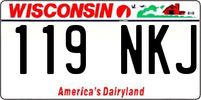 WI license plate 119NKJ