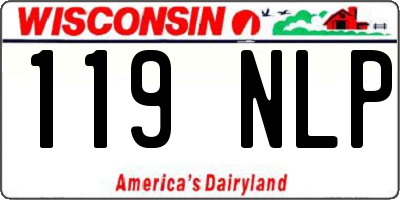 WI license plate 119NLP
