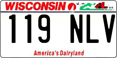 WI license plate 119NLV