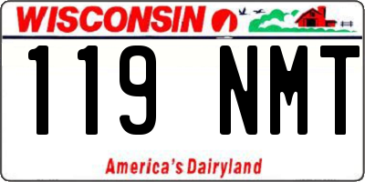 WI license plate 119NMT