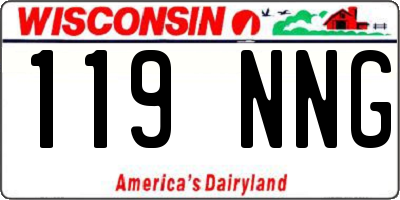 WI license plate 119NNG