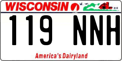 WI license plate 119NNH