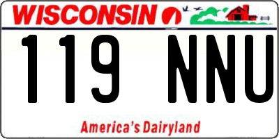 WI license plate 119NNU
