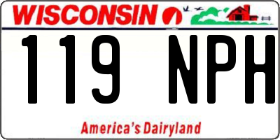 WI license plate 119NPH