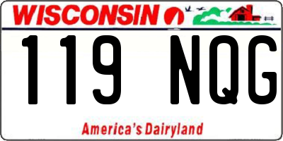 WI license plate 119NQG