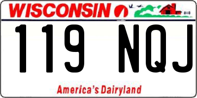 WI license plate 119NQJ