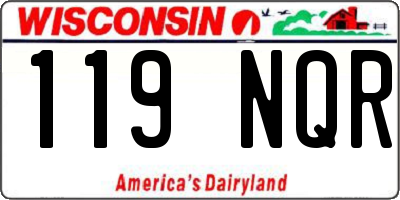 WI license plate 119NQR