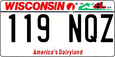 WI license plate 119NQZ