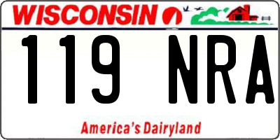 WI license plate 119NRA