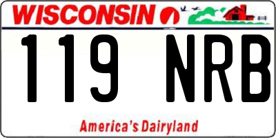 WI license plate 119NRB