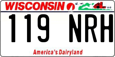 WI license plate 119NRH