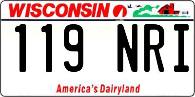 WI license plate 119NRI