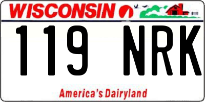 WI license plate 119NRK