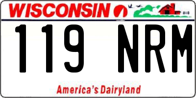 WI license plate 119NRM