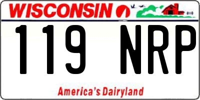 WI license plate 119NRP